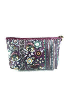 Sakroots Violet Tapestry World Trim Zip Closure Makeup Pouch Bag
